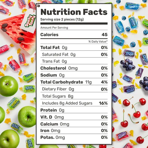 Vista 2 de Surtido de caramelos duros a granel de 1 libra, sabor a fruta, envueltos individualmente (74 piezas)