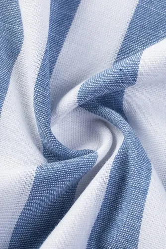 Vista 7 de JMIERR - Camisa de vestir informal de manga corta con botones y rayas para hombre camisa de algodón
