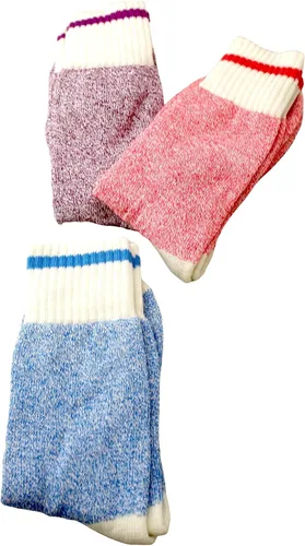 Vista 7 de 3 pares de calcetines para botas de mujer para todo tipo de clima, mezcla de calcetines