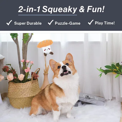 Vista 2 de HugSmart Pet - Foodie Japan Sushi Juguetes chirriantes de felpa suave para perros pequeños Juguetes para cachorros para dentición para perros