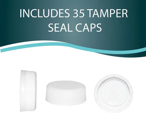 Vista 3 de Botellas vacías de plástico PET de 16 oz para jugo - Paquete de 35 recipientes reutilizables transparentes para leche desechable, a granel con tapas