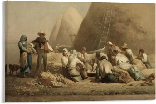 Vista 12 de Jean-Francois Millet, 11 famosas pinturas de Jean-Francois Millet – Póster artístico en lienzo de luz de la luna y arte de pared, póster moderno