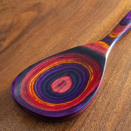Vista 5 de Totally Bamboo Baltique Colección Waikiki - cuchara de madera para cocinar de 12-1/2", segura para antiadherentes Cuchara de cocina