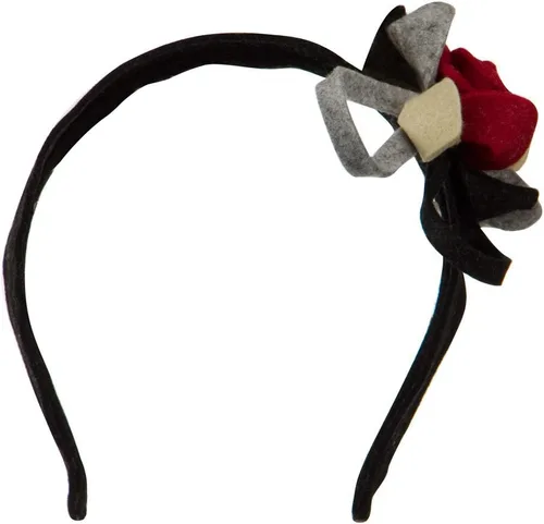 Vista 2 de Fieltro Multicolor Diadema con florNegro w01s36a