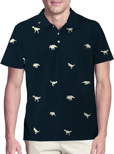 Vista 4 de Lalohu Camisas polo hawaianas para hombre, camisa hawaiana de tucán, camisas de golf salvajes para hombres, divertidas camisas de golf tropicales