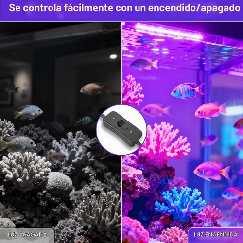 Vista 7 de CREATESTAR Paquete de 2 barras de luz LED negras de 45 W, luz negra impermeable IP66 con enchufe e interruptor, luz negra para fiesta brillante