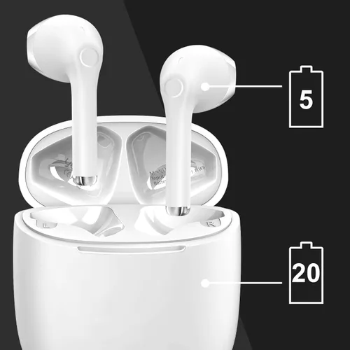 Vista 9 de yobola Auriculares inalámbricos, auriculares Bluetooth, graves profundos y ligeros, mini auriculares inalámbricos para correr/fitness, 25 horas