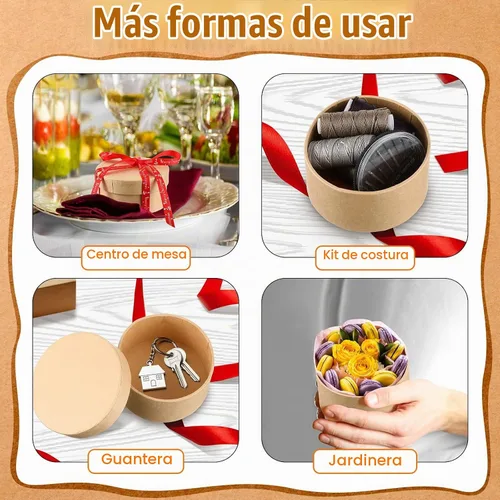 Vista 6 de Geyee 24 cajas de papel de 3.9 pulgadas con tapas, caja de regalo pequeña