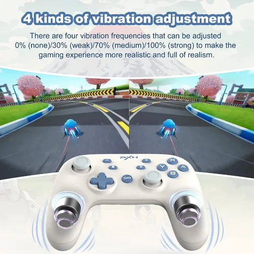 Vista 4 de PXN Switch Controller - Wireless for SwitchLiteOLED with APP Programmable Turbo Gyro Axis Vibration Wireless Pro Controller with Wake Up P50