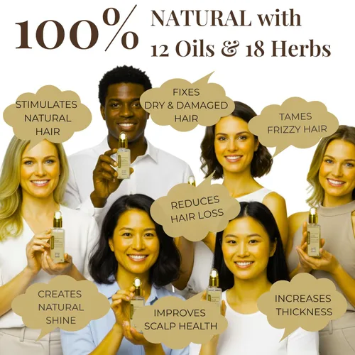 Vista 2 de Revatology Aceite para el crecimiento del cabello para adultos, prelavado ayurvédico y tratamiento del cuero cabelludo durante la noche