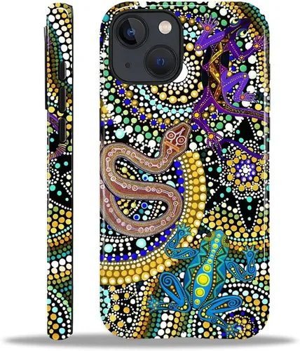 Vista 95 de Funda para iPhone 11, resistente híbrida 2 en 1, protección completa contra golpes con acabado brillante, diseño de collage de tela a cuadros