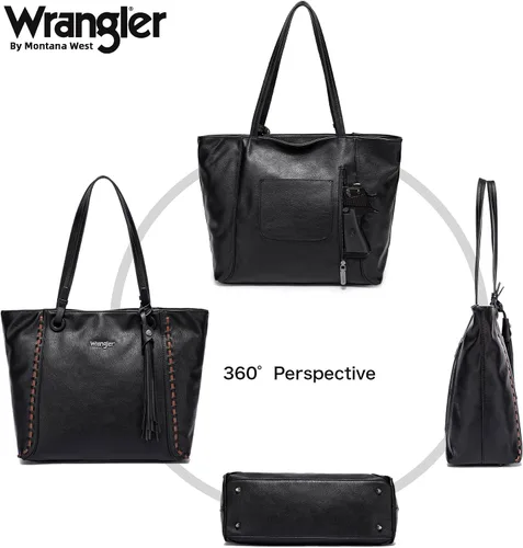 Vista 2 de Montana West Wrangler - Bolsos de mano ocultos para mujer, bolsos grandes de hombro