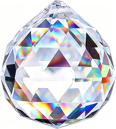 Vista 11 de Crystalsuncatcher - 10 piezas de lámpara de araña de cristal de cristal, piezas de prismas de cristal arcoíris, piezas de bricolaje, adornos de bola