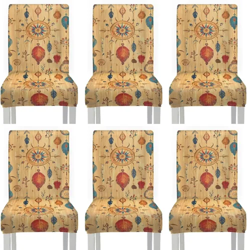 Vista 22 de Rnyleeg Juego de 1 fundas de asiento de comedor con estampado de flores azules para sillas de comedor, fundas protectoras suaves y lavables