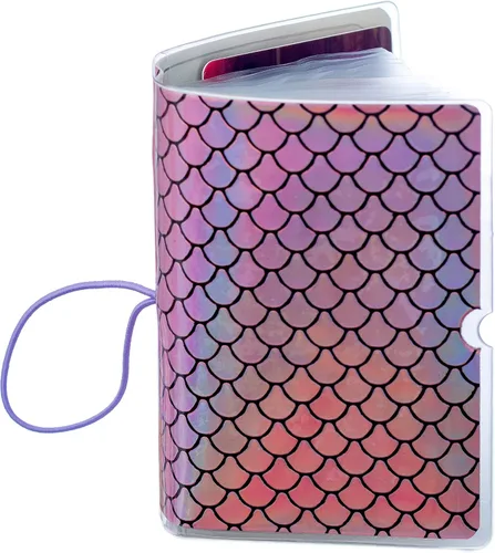 Vista 8 de Soporte para tarjetas de crédito para mujeres, soporte para cupones de tarjetas de fidelidad y organizador con 32 ranuras para tarjetas, Sirena