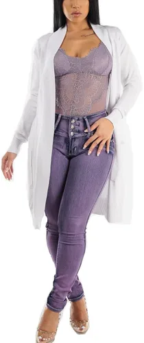 Vista 8 de Jeans levantadores de glúteos para mujer - Jeans Levanta cola ajustados de cintura alta elásticos