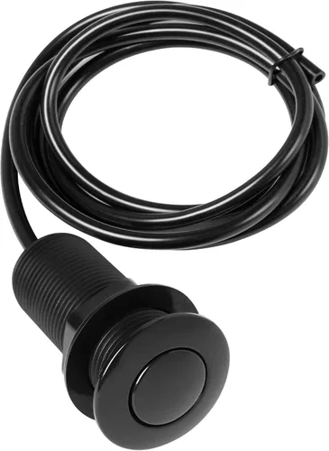 Vista 8 de Botón de interruptor activado por aire con manguera de aire, botón de acero inoxidable cepillado para parte superior del fregadero para desechos