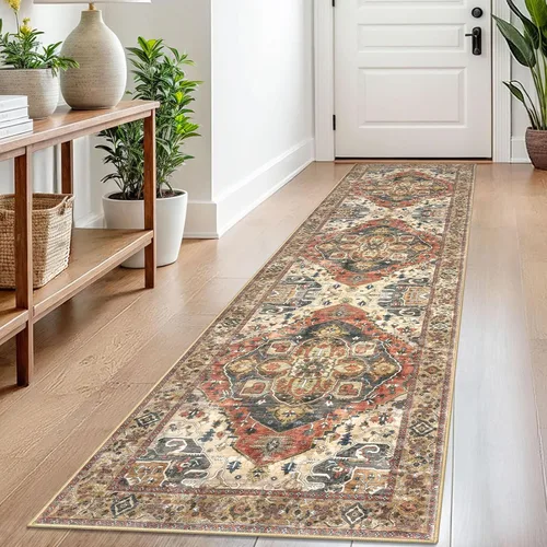 Vista 56 de SIILOOM Alfombra lavable de 2 x 3 pies, alfombra suave color taupe ceniza para entrada, tapete antideslizante para puerta de interior, tapete