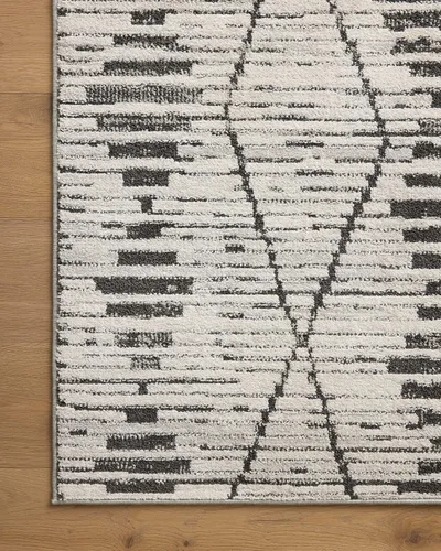Vista 5 de Loloi Kamala Charcoal/Dove - Alfombra decorativa de 2'-3" x 3'-10