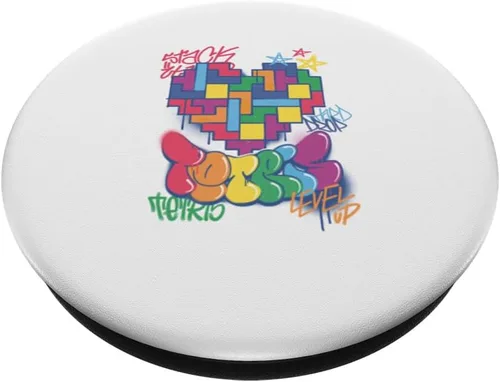 Vista 2 de Tetris PopGrip intercambiable con forma de corazón de graffiti