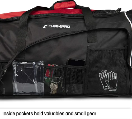 Vista 5 de CHAMPRO Varsity Football Equipment Bag With Shoulder Carry Strap, Laundry and Helmet Bags