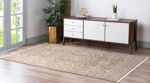 Vista 2 de Unique Loom Palace Collection - Alfombra rectangular (2 pies 2 pulgadas x 3 pies 1 pulgada, verde claro/marrón)