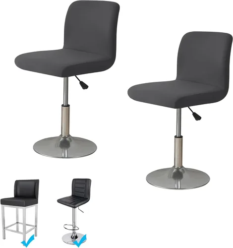 Vista 9 de WOMACO - Funda para taburete de bar con respaldo impreso, para sala de comedor, giratoria, cuadrada, funda para asiento de silla de bar, protector