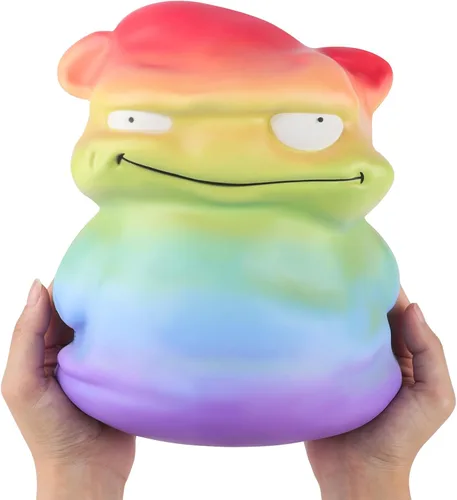 Vista 4 de Anboor Juguete gigante de monstruo arcoíris de 9.9 pulgadas, juguete Kawaii Gaint suave animal de levantamiento lento y perfumado, juguete
