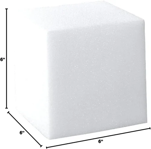 Vista 5 de FoamRush Bloques/cubos de espuma (blanco) de 6 x 6 x 6 pulgadas, paquete de 10 bloques de espuma para hoyos para parques de patinetas, empresas