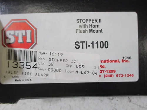 Vista 4 de STI -1100 Tapón II con bocina (batería de 9V) para estaciones de descarga