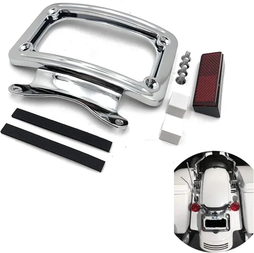 Vista 11 de MT389-BK Soporte Negro Curvado Inclinado para Placa de Matrícula Compatible con '10-posterior FLHX, FLHXS, FLHXSE, FLTRX, FLTRXS y '10-'12 FLHXSE
