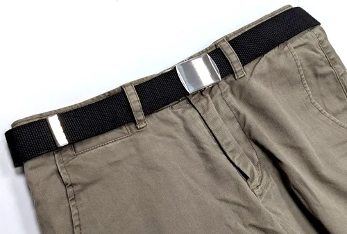 Vista 9 de Cinturón de tela de lona cortado para adaptarse a 57 pulgadas, hebilla militar cromada, estilo urbano Cholo Chicano, totalmente ajustable, correa