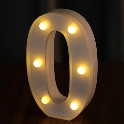 Vista 10 de Letras Iluminadas, Luces de Letras LED 26 del Alfabeto, Letra Iluminada Decorativa, Letras de Marquesina LED que Funcionan con Pilas para Fiesta