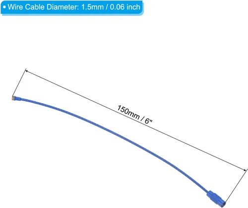 Vista 18 de PATIKIL Llavero de alambre Cables de acero titanio Llavero Loop para senderismo al aire libre