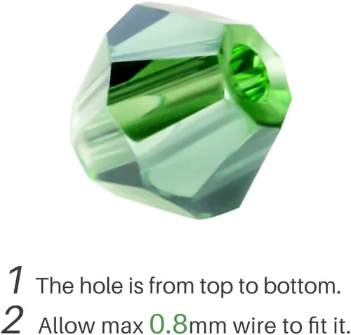 Vista 3 de LONGWIN Lote de 1800 cuentas de cristal de bicono de 0.157 in de cuentas de cristal de joyería para proyectos de bricolaje, pulseras, collares