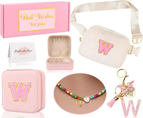 Vista 22 de Riñonera personalizada para niñas, Blanco Rosa, Small