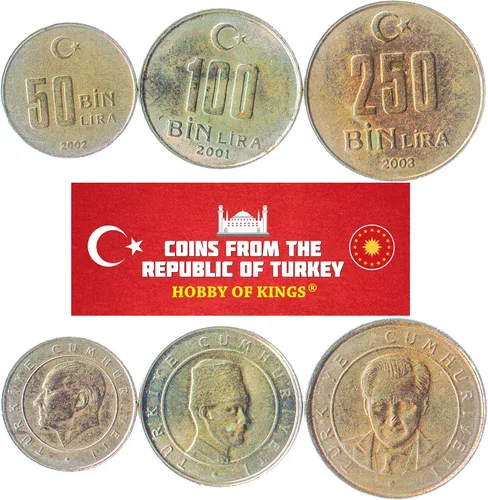 Vista 2 de Juego de 3 monedas de Turquía. 1, 5, 10 liras. 1981-1983