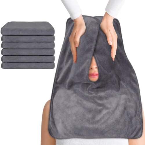 Vista 9 de SINLAND Toallas de Microfibra para Esteticistas para Faciales Eliminación de Mascarillas Envoltorio Facial Paño Facial Suave con Diseño Dividido