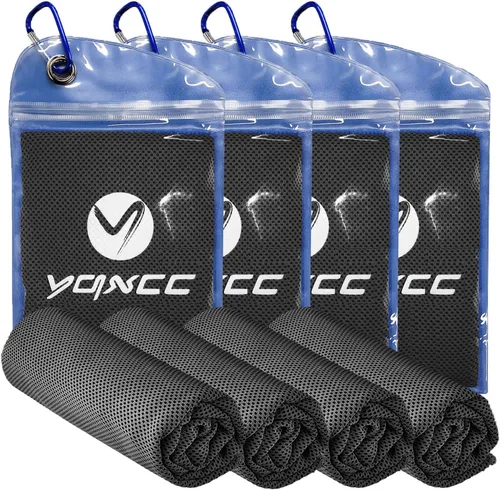Vista 11 de YQXCC Paquete de 8 toallas refrescantes (47 x 12 pulgadas), toalla de cuello fría de hielo, microfibra suave y transpirable para yoga, golf