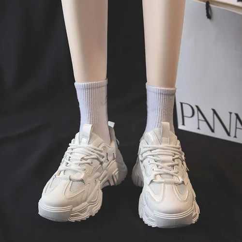 Vista 6 de Zapatos deportivos de plataforma de malla transpirable para mujer, cómodos, informales, para correr, caminar, 5.5-8.5