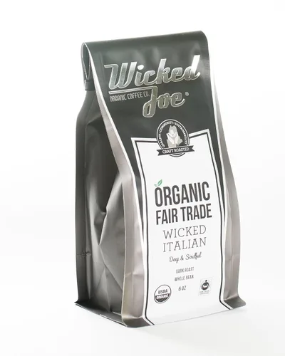 Vista 7 de Wicked Joe Coffee Frijol entero francés, 12 oz, rojo
