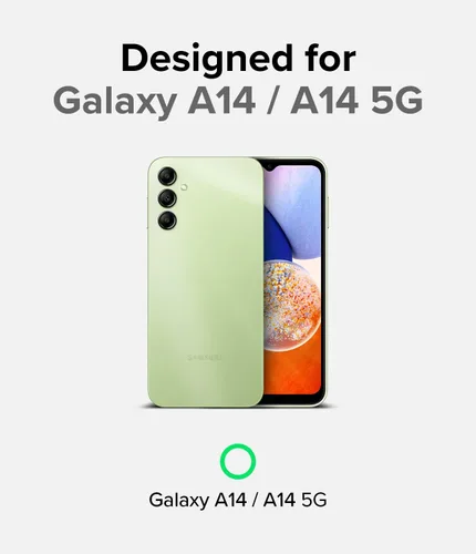 Vista 2 de Ringke Fusion-X [revestimiento dual antiarañazos] compatible con Samsung Galaxy A14 (4G y 5G), parachoques aumentado transparente, parte trasera