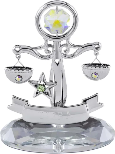 Vista 16 de CRYSTOCRAFT Regalo de sagitario, adorno de constelación con cristal austriaco, adorno de cristal de signo del zodiaco, colección de decoración