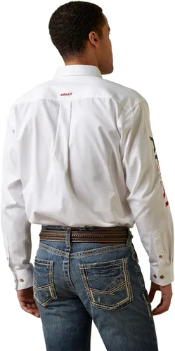 Vista 2 de ARIAT Manga larga clásica con logotipo del equipo para hombre