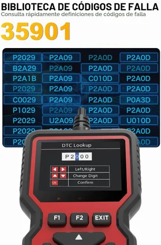 Vista 6 de Outzone Escáner V519 OBD2, lector de código universal para automóvil con pantalla a color de 2.8 pulgadas, 10 idiomas y función de impresión