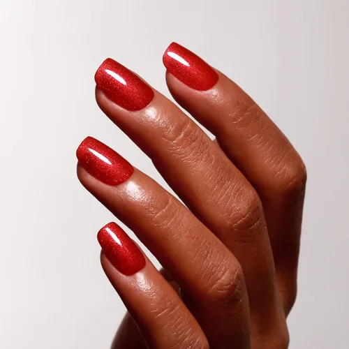 Vista 3 de Esmalte de Uñas en Gel con Purpurina, Esmalte de Uñas en Gel con Purpurina Rojo Sangre Brillante con Destellos, Esmalte de Uñas en Gel con Purpurina