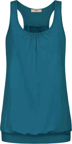 Vista 9 de Miusey - Camiseta sin mangas para mujer, cuello redondo, ajuste holgado, espalda cruzada, de yoga 1# Negro