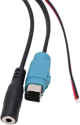 Vista 6 de Aramox Módulo AUX en Bluetooth, adaptador de cable Bluetooth AUX in estéreo de velocidad completa con micrófono extraíble de repuesto para 2009