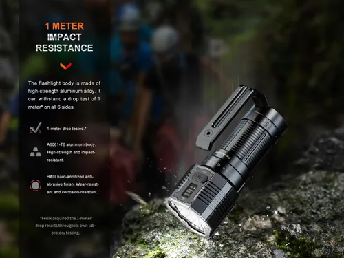 Vista 12 de fenix LR60R, linterna LED recargable de largo alcance ultra brillante 21,000 lúmenes 3,559.7 ft 113 horas máximo carga rápida de 45 W