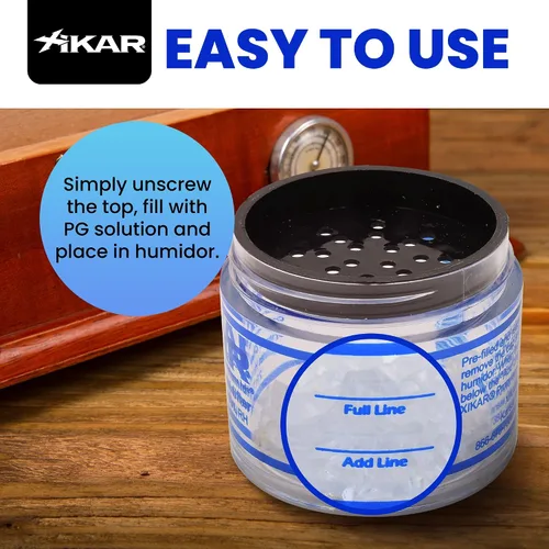 Vista 3 de Xikar, frasco de humidificador cristal (4 onzas)